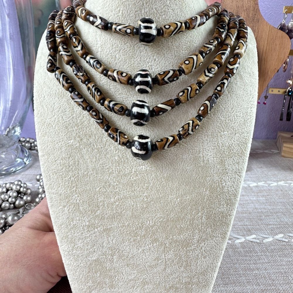 Handcrafted Bone Beaded Necklace